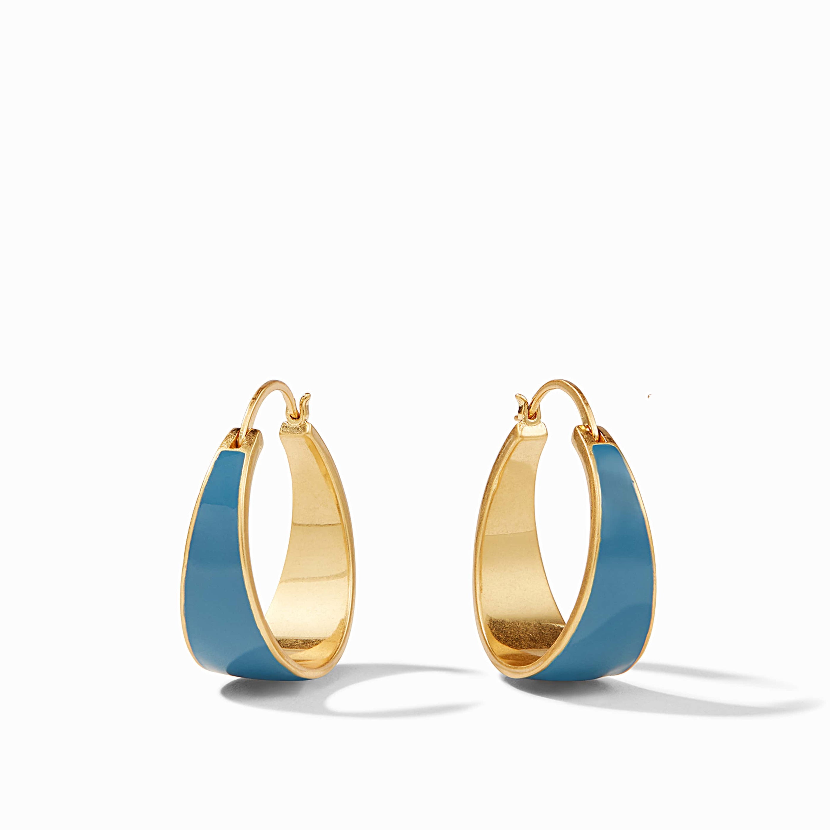 Julie Vos - Luna Hoop, Denim Blue Enamel / Small