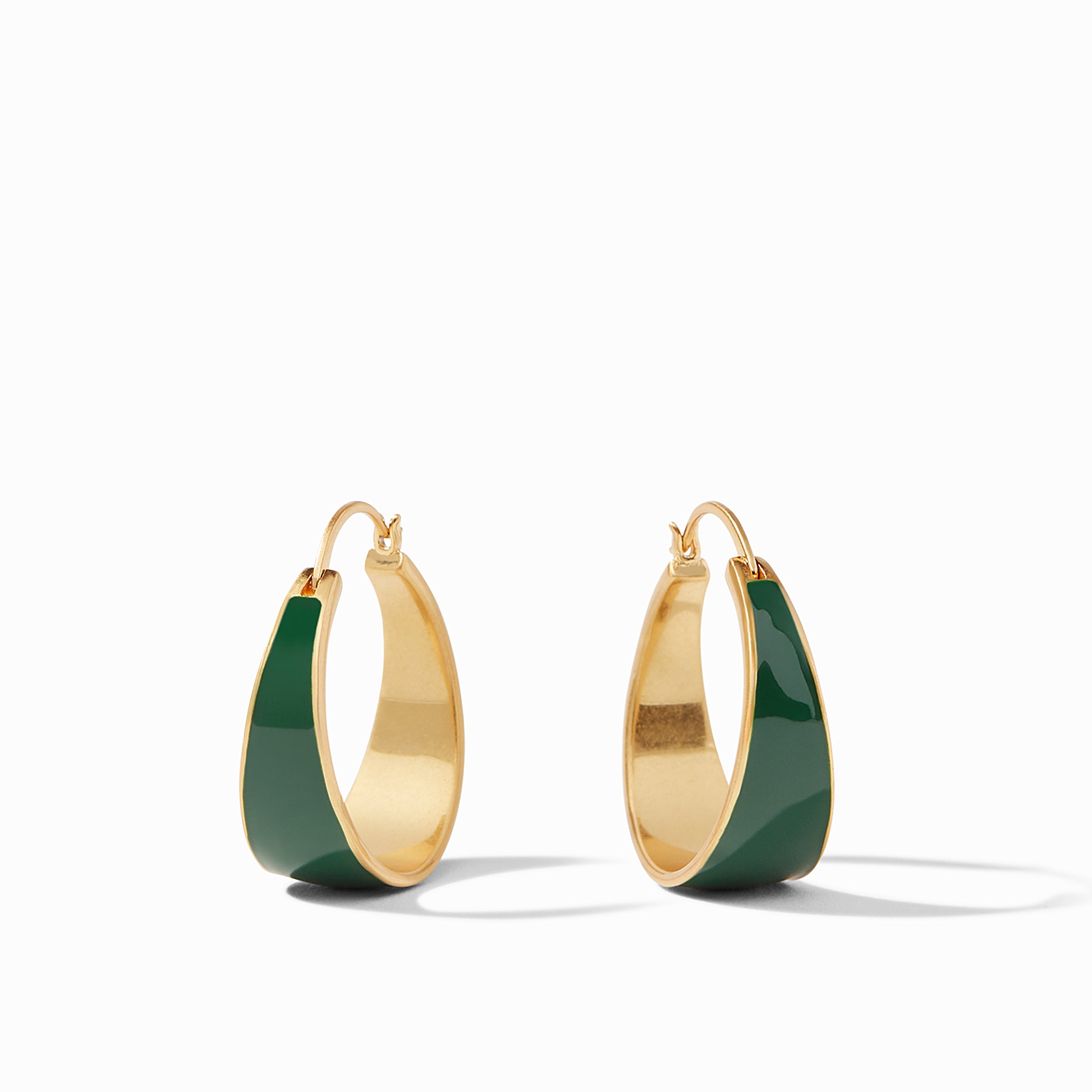 Julie Vos - Luna Hoop, Jade Green Enamel / Small