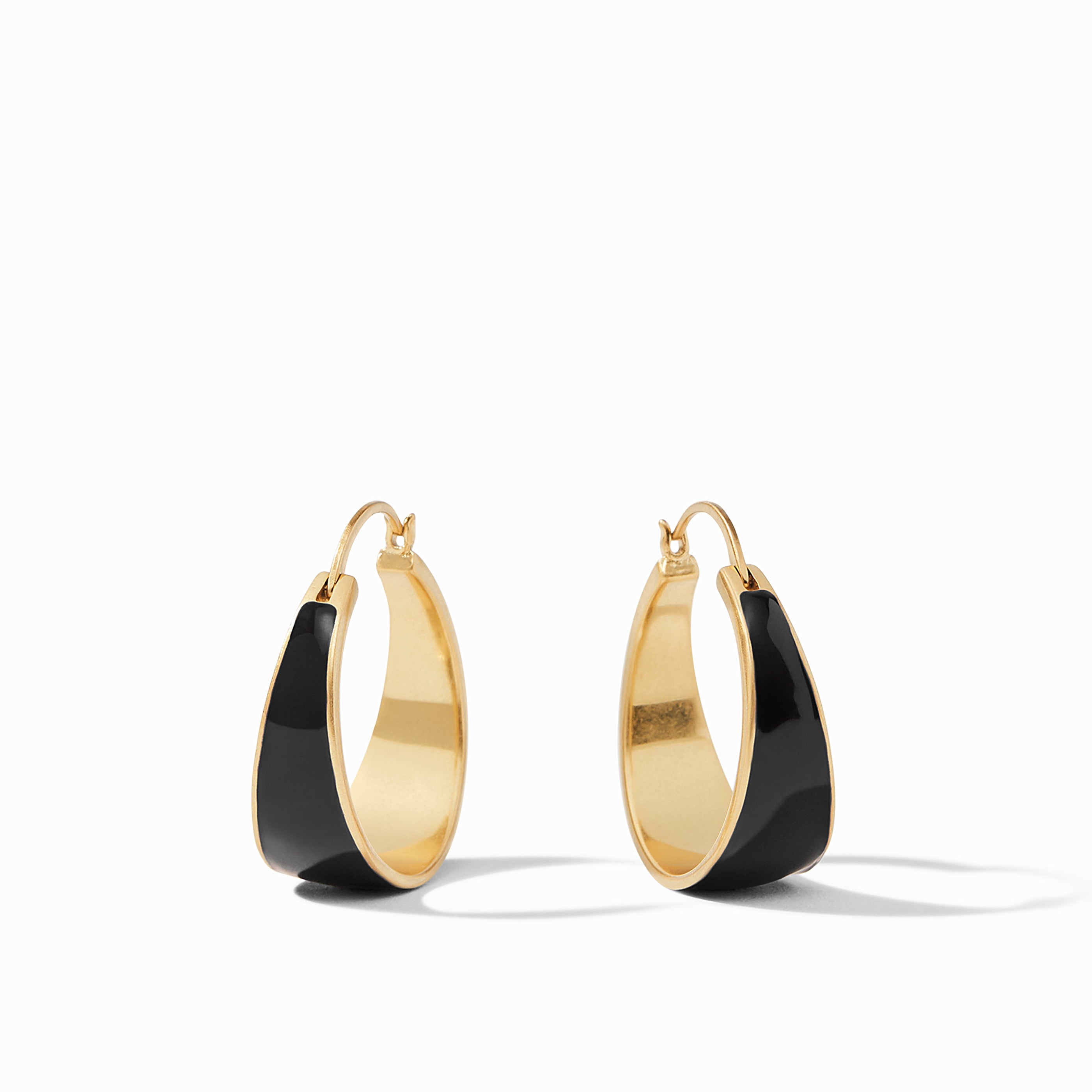 Julie Vos - Luna Hoop, Obsidian Black Enamel / Small