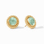 Julie Vos - Nassau Stone Stud, Iridescent Aquamarine Blue