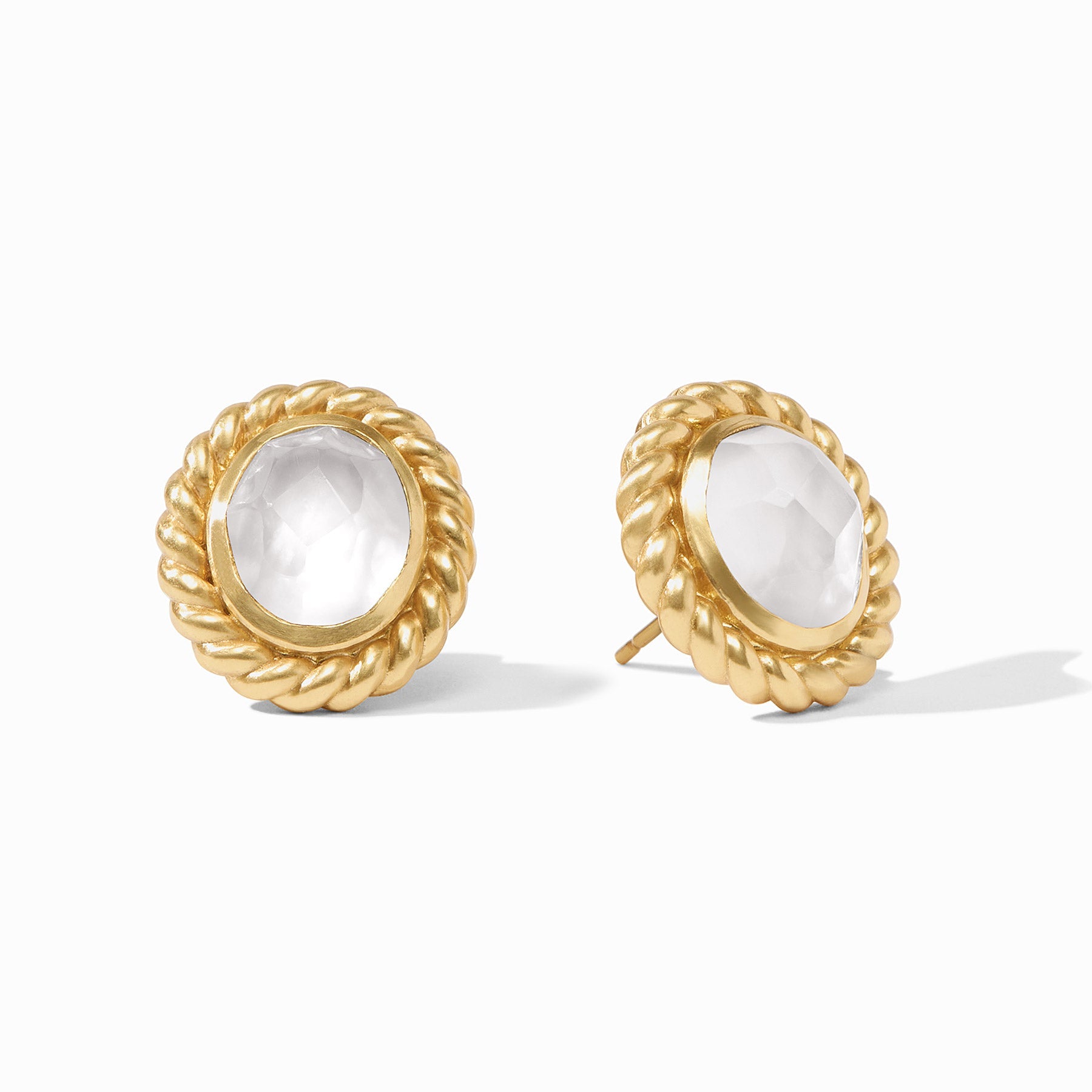 Julie Vos - Nassau Stone Stud, Iridescent Clear Crystal