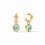 Julie Vos - Nassau Hoop &amp; Charm Earring, Iridescent Aquamarine Blue