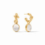 Julie Vos - Nassau Hoop &amp; Charm Earring, Iridescent Clear Crystal