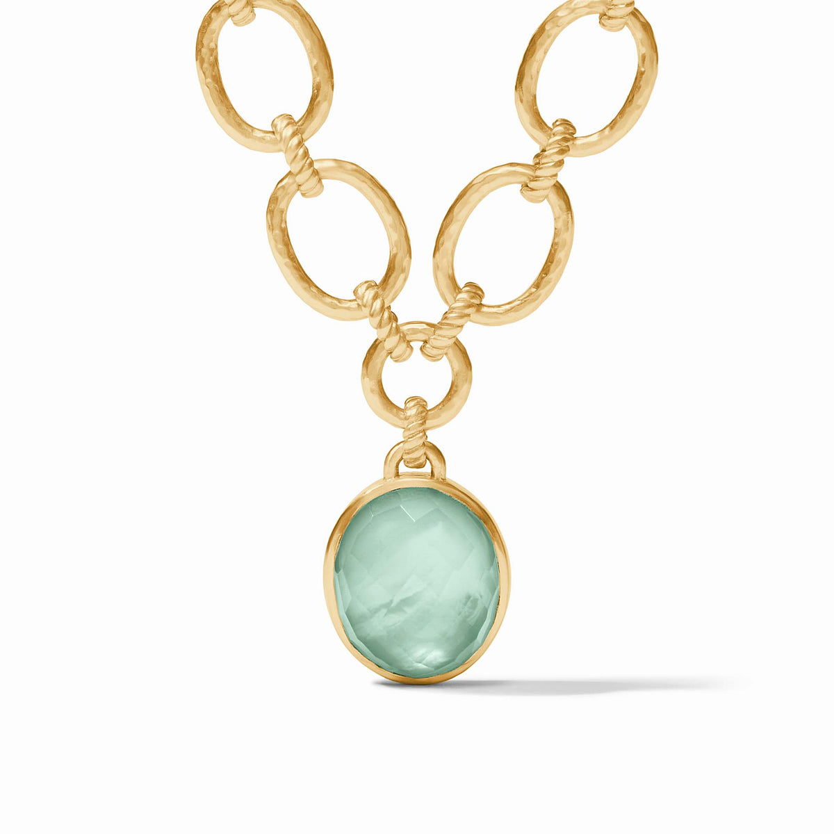 Julie Vos - Nassau Statement Necklace, Iridescent Aquamarine Blue