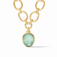 Julie Vos - Nassau Statement Necklace, Iridescent Aquamarine Blue