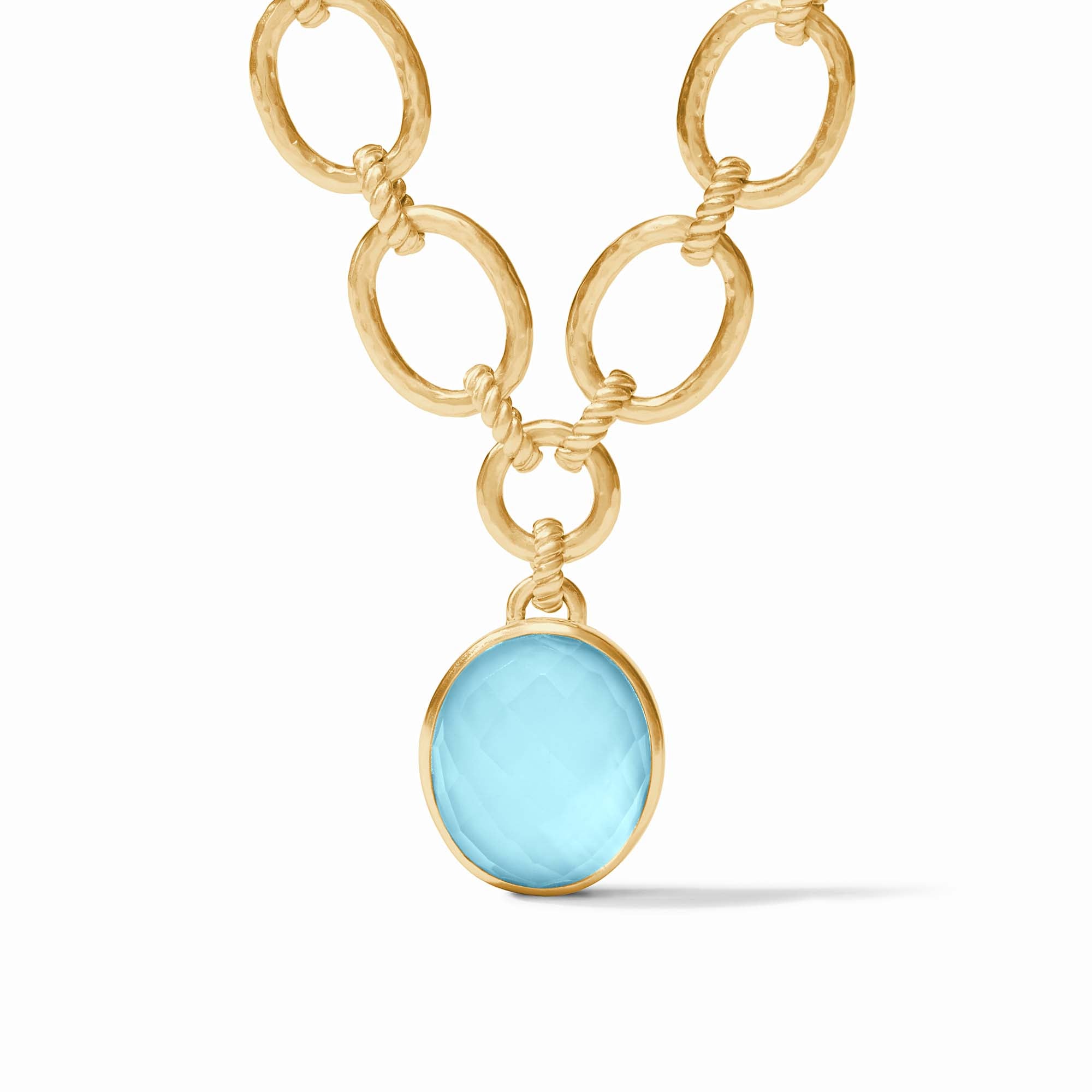 Julie Vos - Nassau Statement Necklace, Iridescent Capri Blue