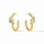 Julie Vos - Nassau Stone Hoop, Iridescent Aquamarine Blue