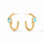 Julie Vos - Nassau Stone Hoop, Iridescent Capri Blue