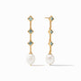 Noel Pearl Statement Earring in Peacock Blue