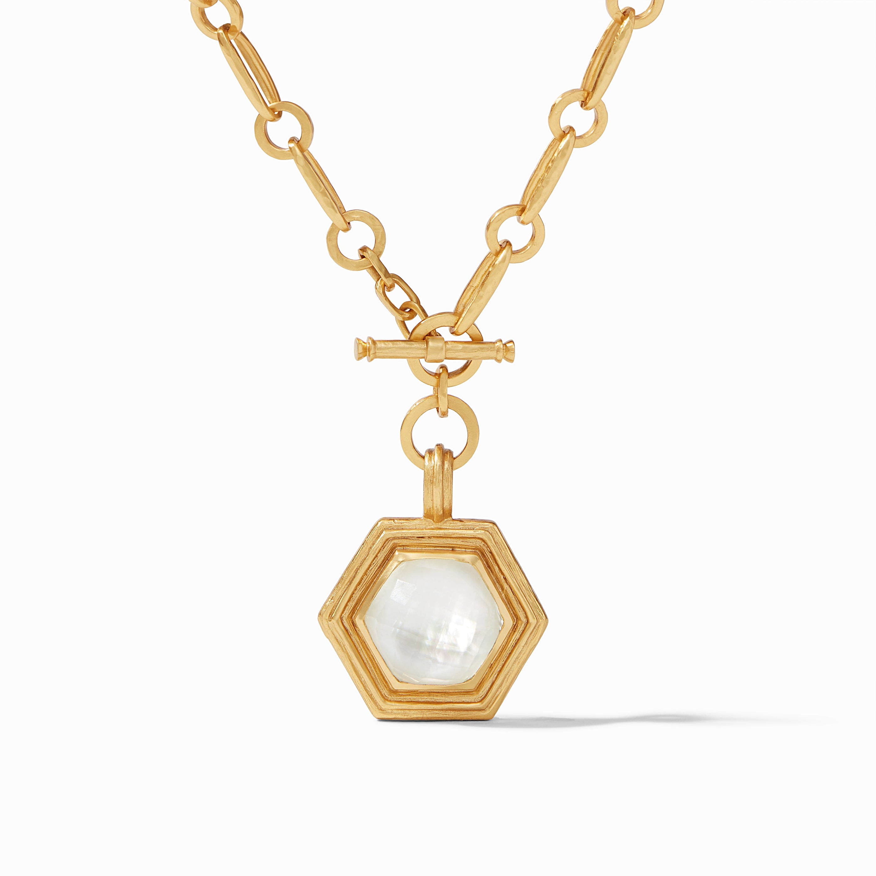 Julie Vos - Palladio Statement Necklace, Iridescent Clear Crystal