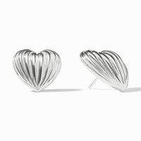 Puffy Heart Statement Stud