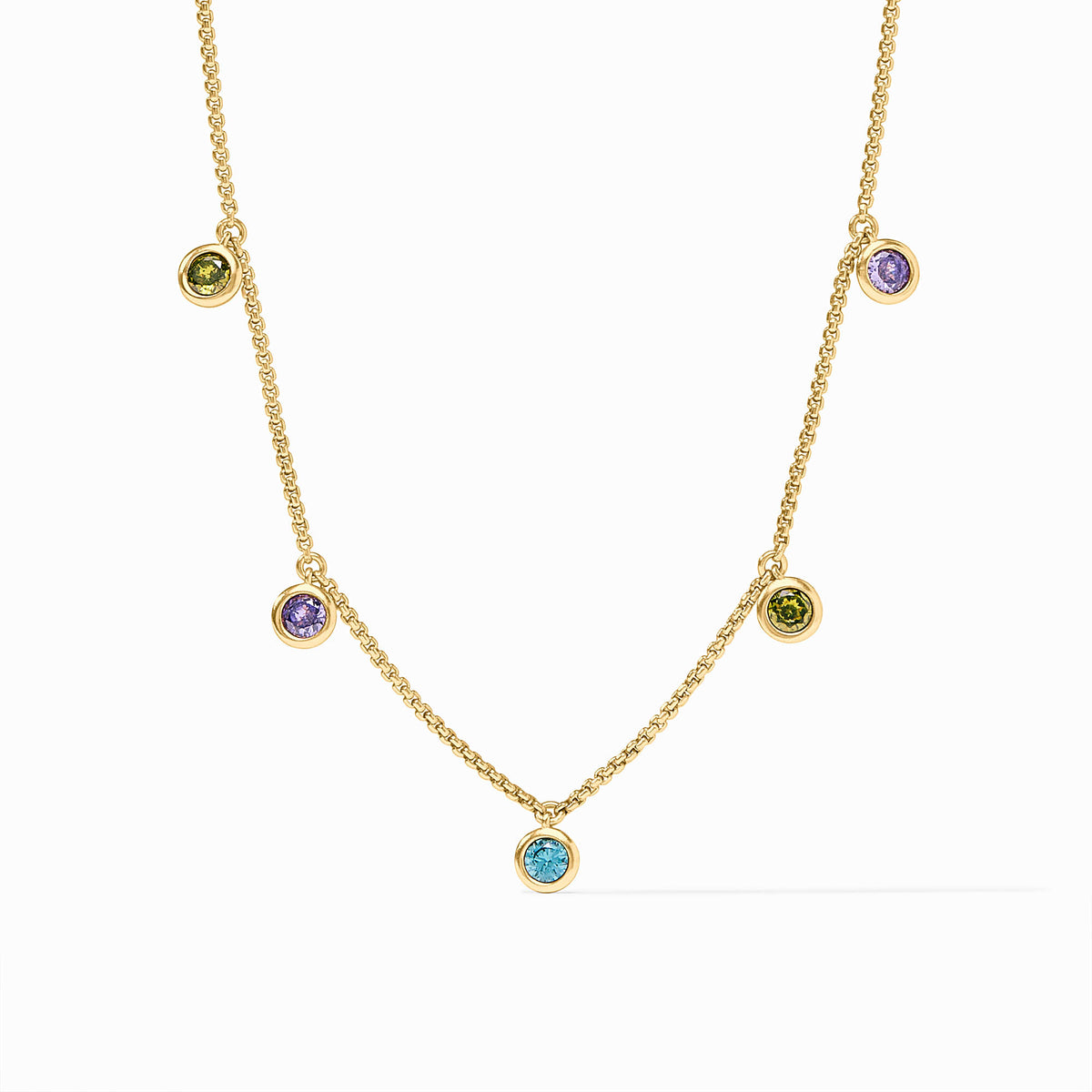 Rainbow Delicate Charm Necklace