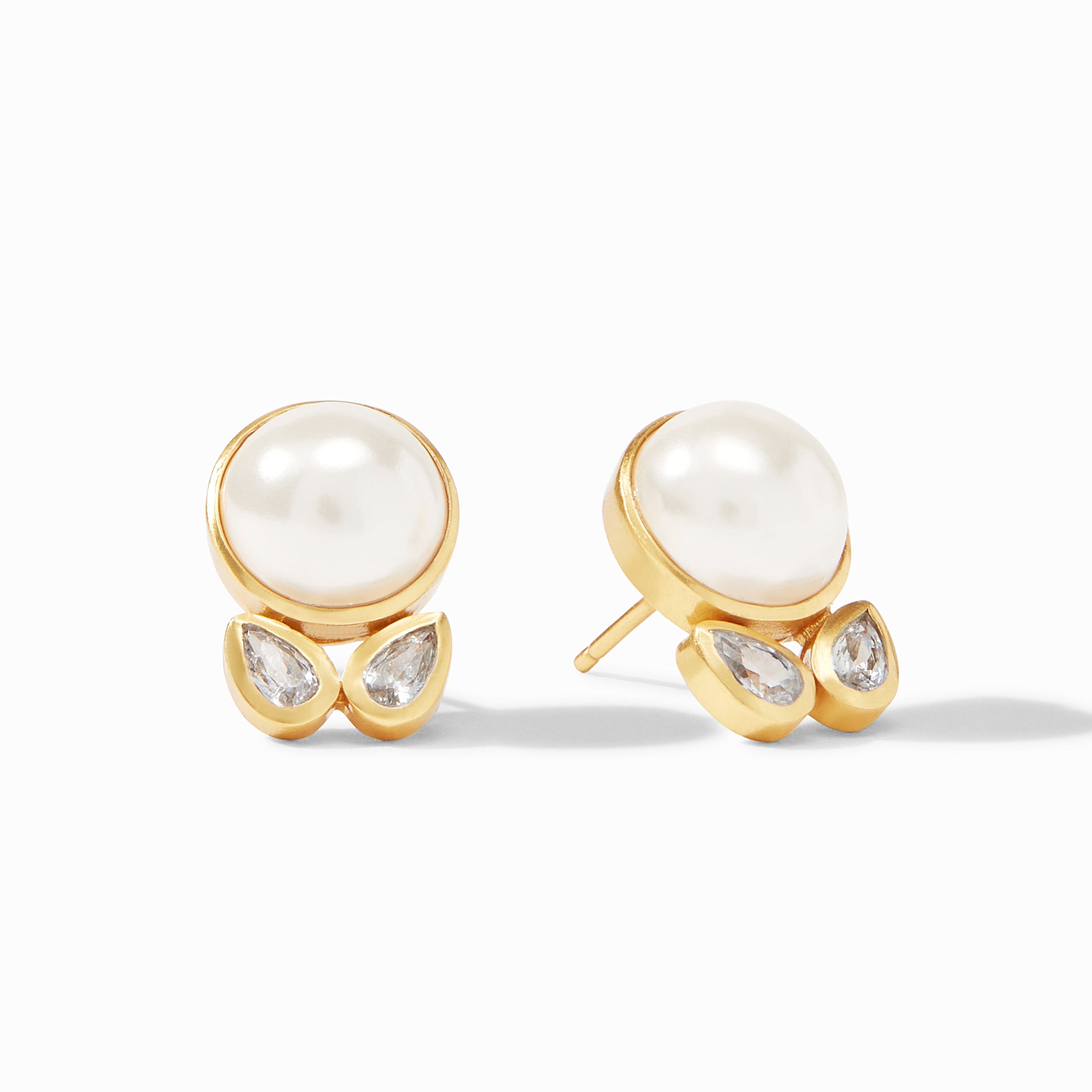 Julie Vos - Remy Pearl Stud, Cubic Zirconia