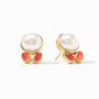 Julie Vos - Remy Pearl Stud, Iridescent Coral
