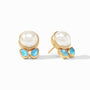 Julie Vos - Remy Pearl Stud, Iridescent Pacific Blue