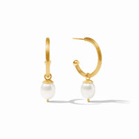 Julie Vos - Sanibel Pearl Hoop &amp; Charm Earring, Pearl