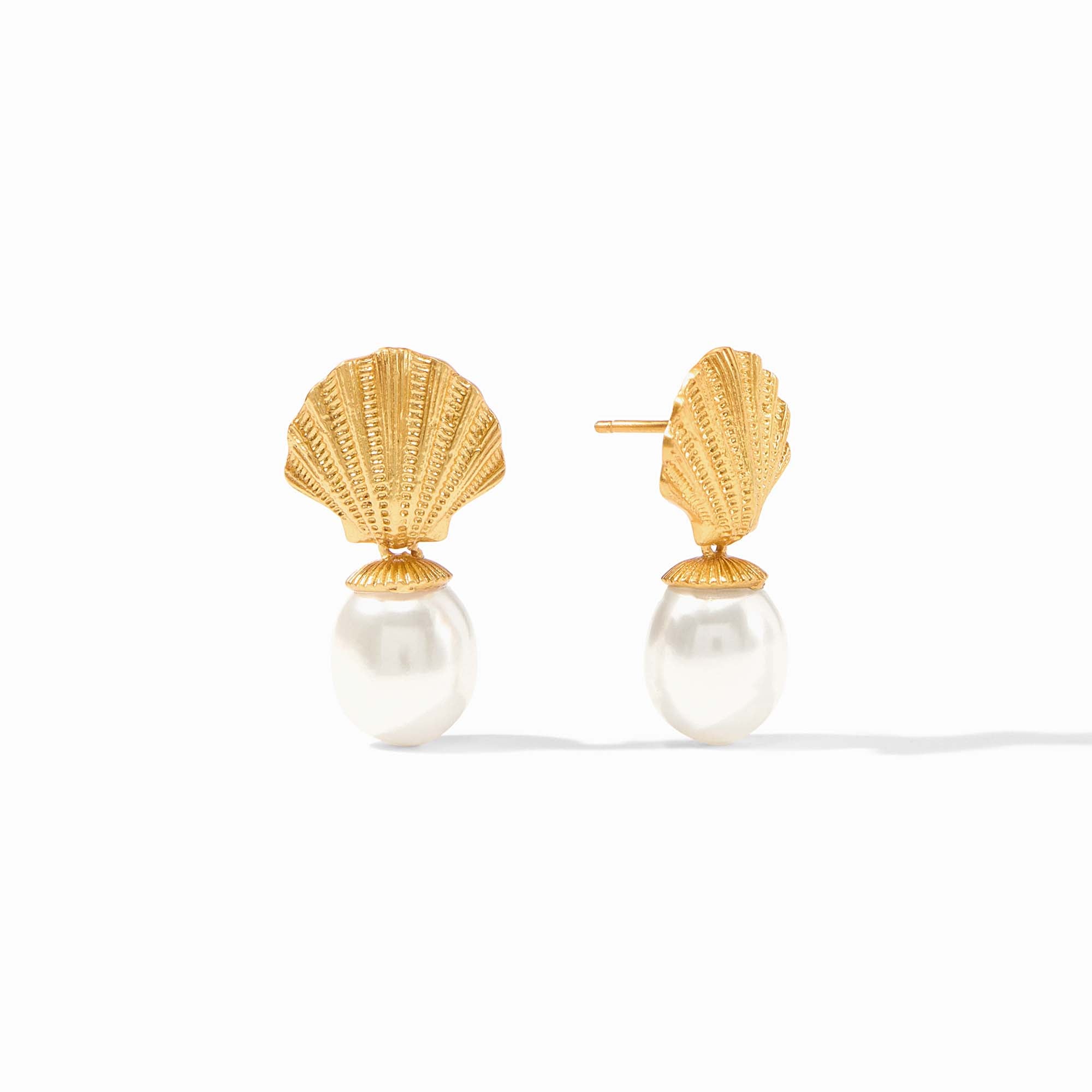 Julie Vos - Sanibel Shell Pearl Drop Earring, Pearl