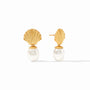 Julie Vos - Sanibel Shell Pearl Drop Earring, Pearl