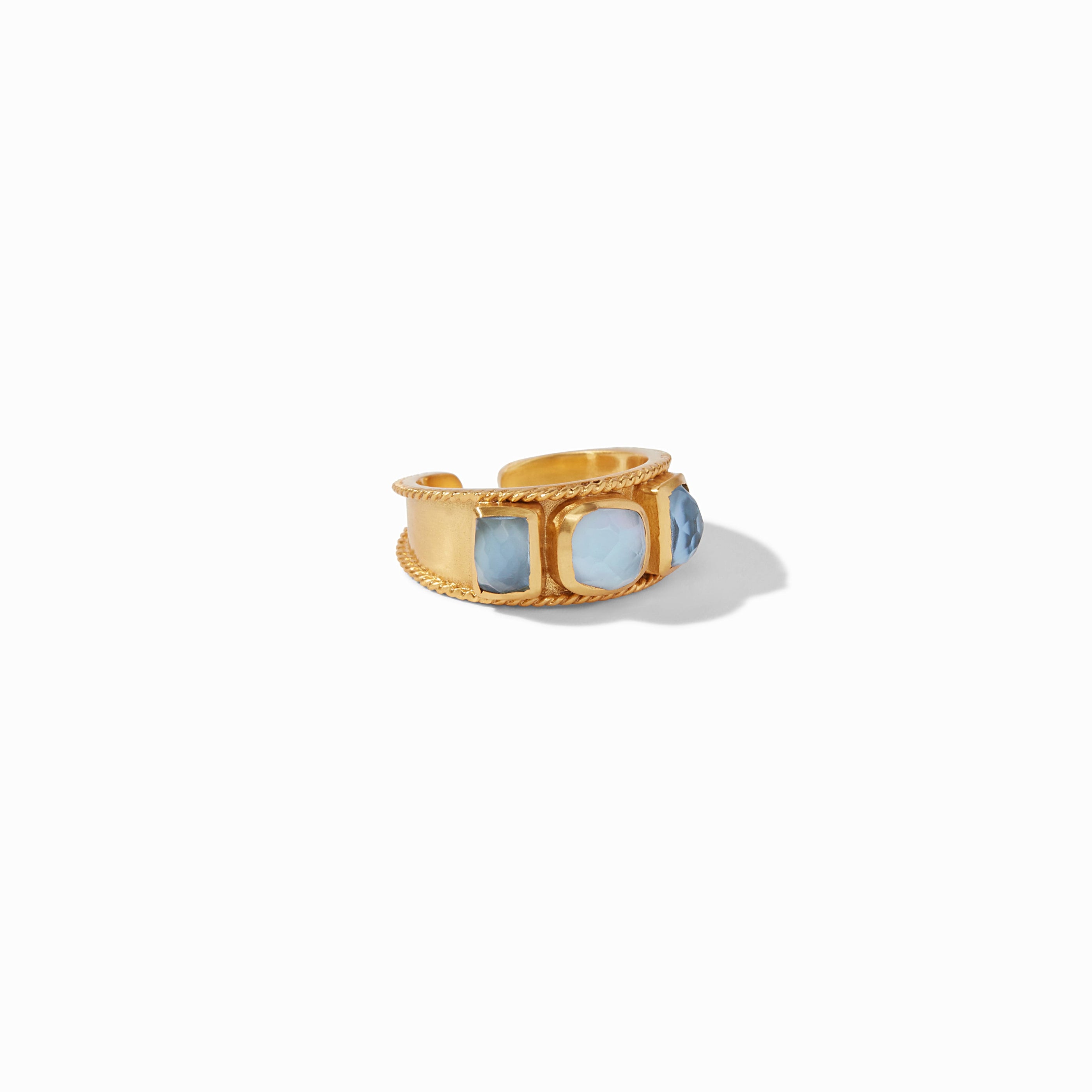 Julie Vos - Savoy Ring, Iridescent Chalcedony Blue / 8/9, Iridescent Chalcedony Blue, savoy collection, travel jewels charleston, cuff love, mothers day gift guide, gifts, new chalcedony blue, long weekend jewels, last chance