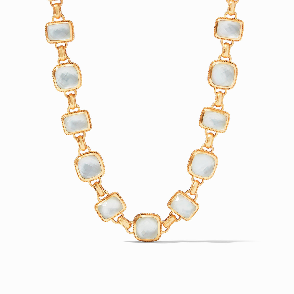 Julie Vos - Savoy Statement Necklace, Iridescent Clear Crystal