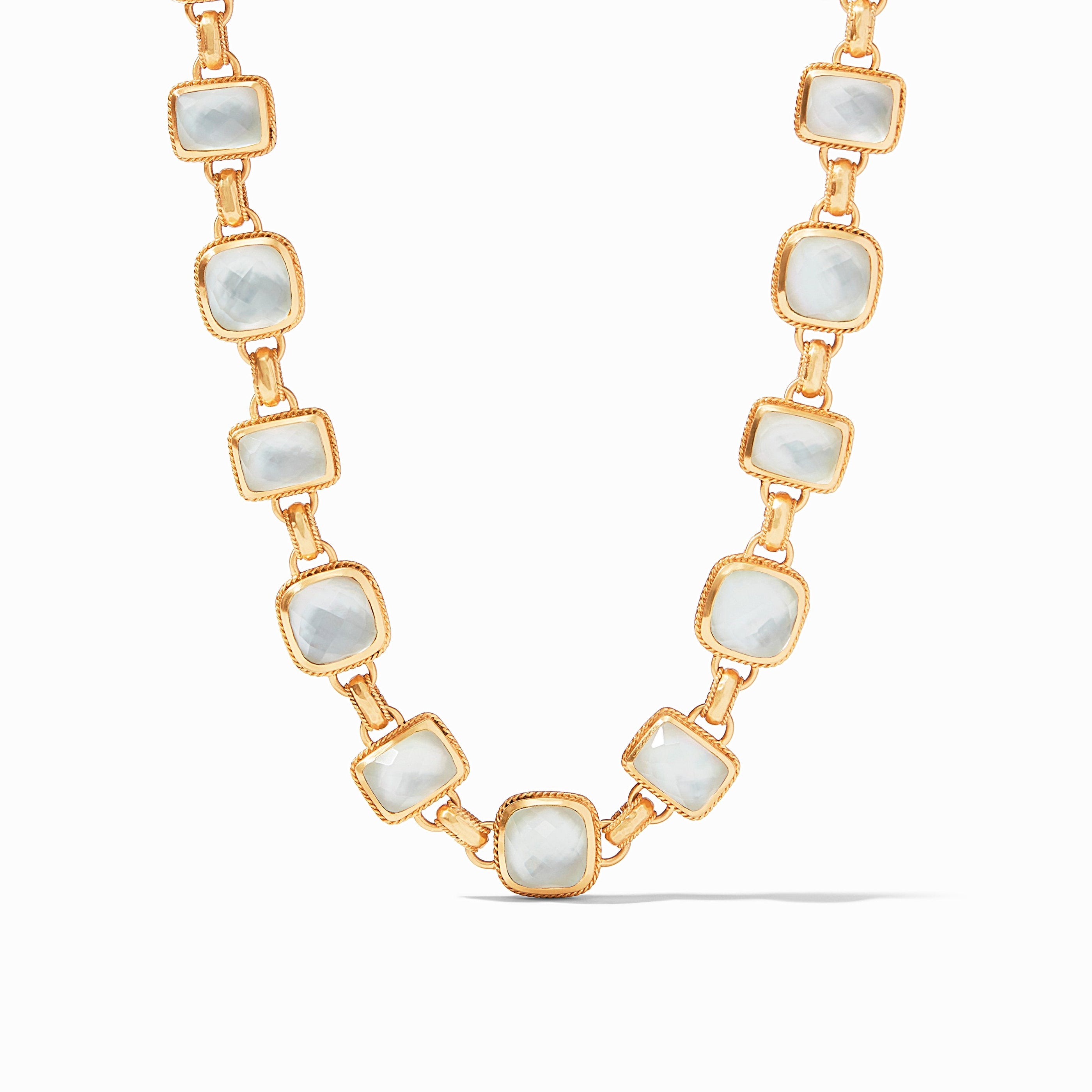 Julie Vos - Savoy Statement Necklace, Iridescent Clear Crystal