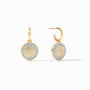 Julie Vos - Soleil Hoop &amp; Charm Earring, Chalcedony Blue Enamel