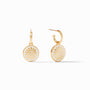 Julie Vos - Soleil Hoop &amp; Charm Earring, Ivory Enamel