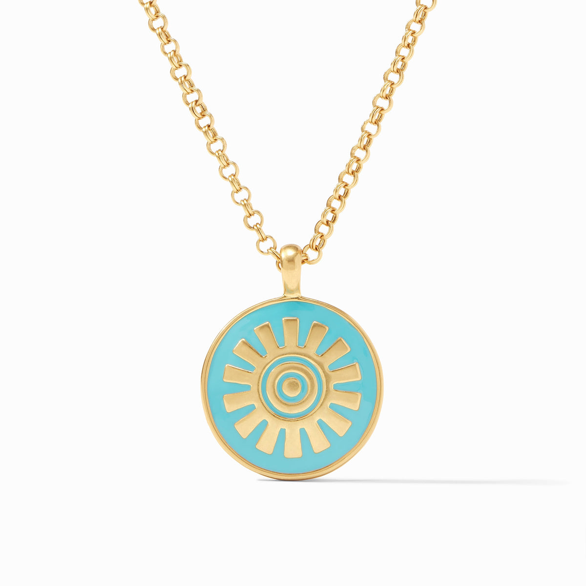 Julie Vos - Soleil Pendant, Bahamian Blue Enamel