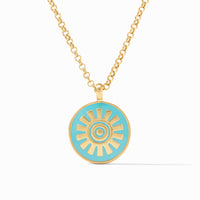 Julie Vos - Soleil Pendant, Bahamian Blue Enamel