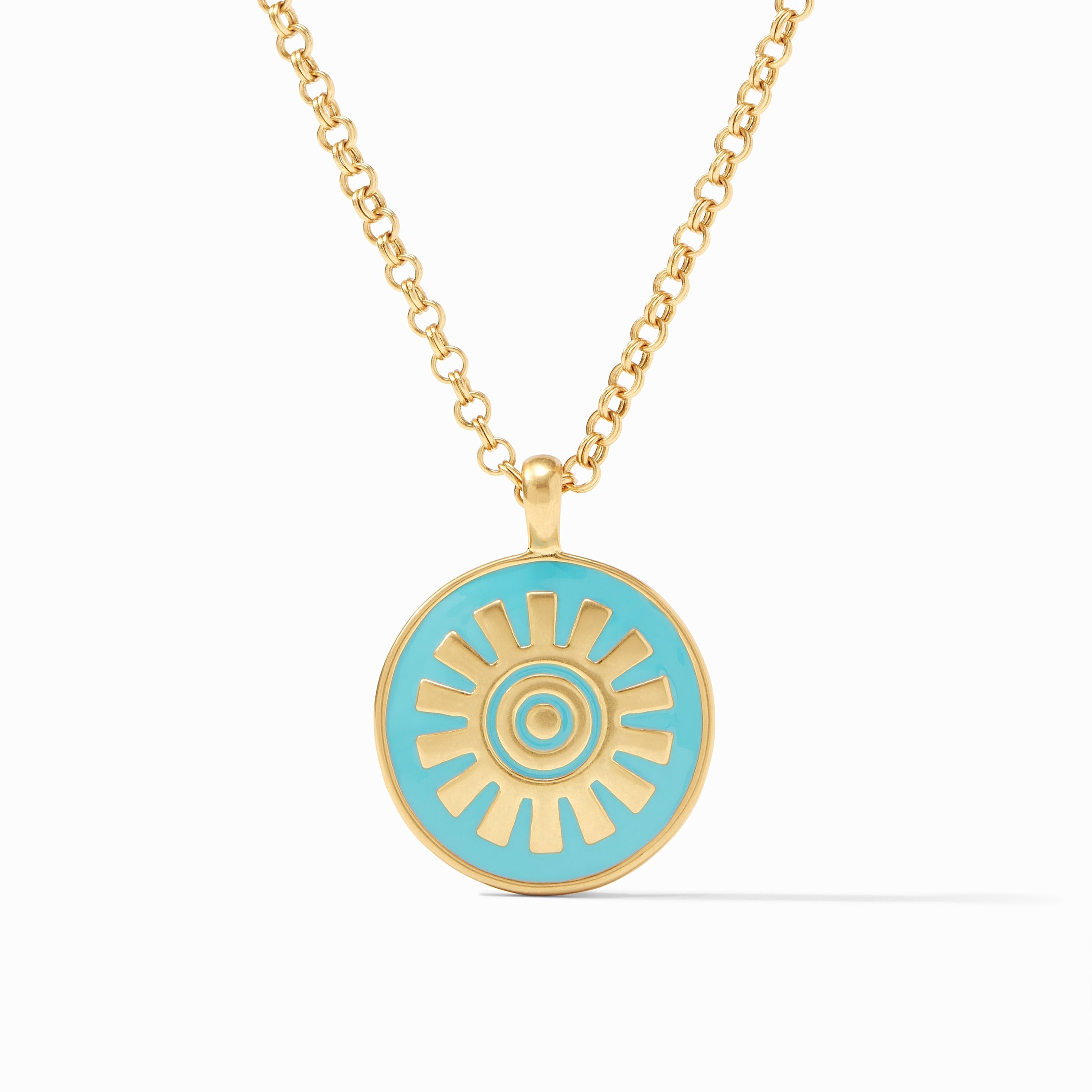 Julie Vos - Soleil Pendant, Bahamian Blue Enamel