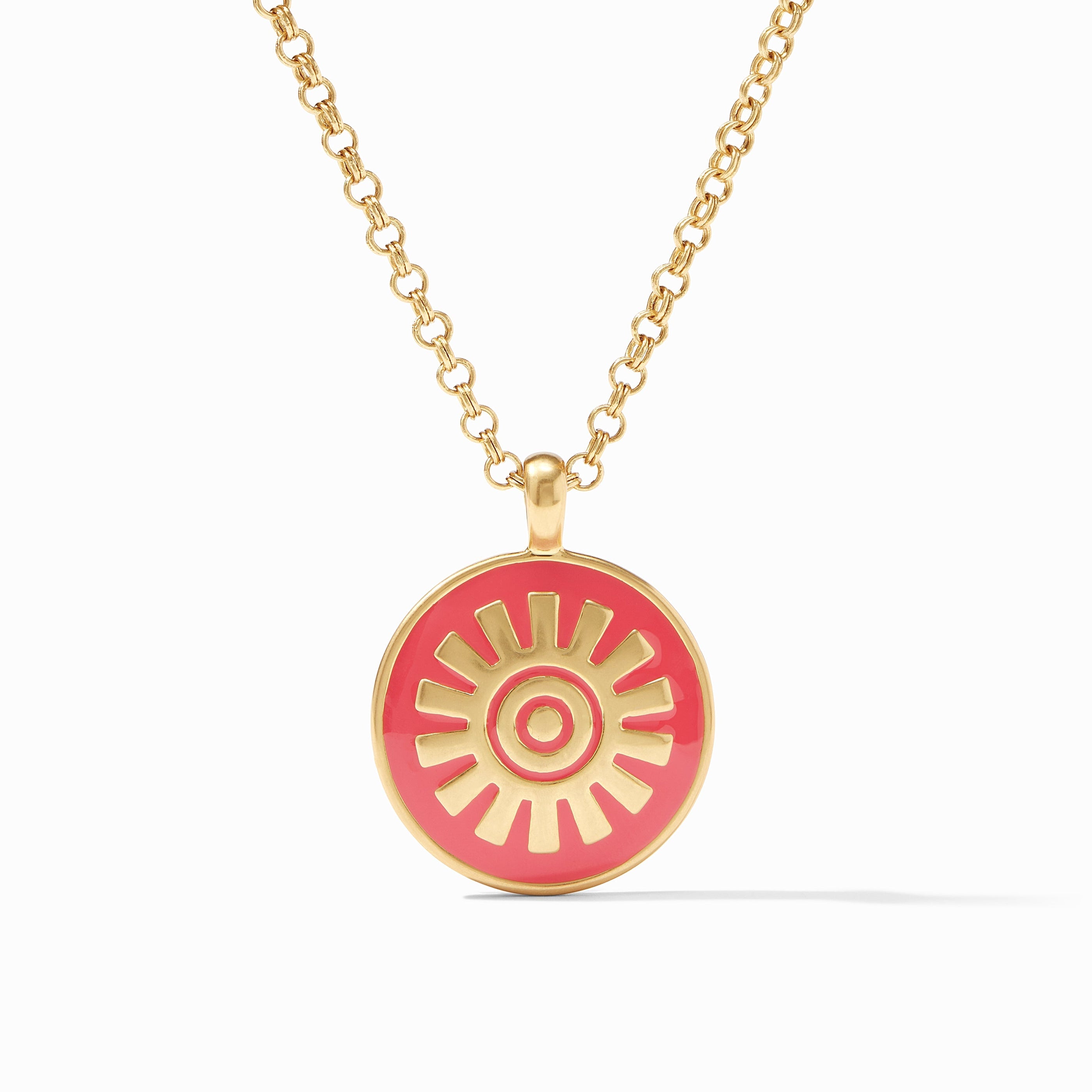Julie Vos - Soleil Pendant, Coral Enamel