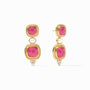 Julie Vos - Tudor Statement Earring, Iridescent Raspberry