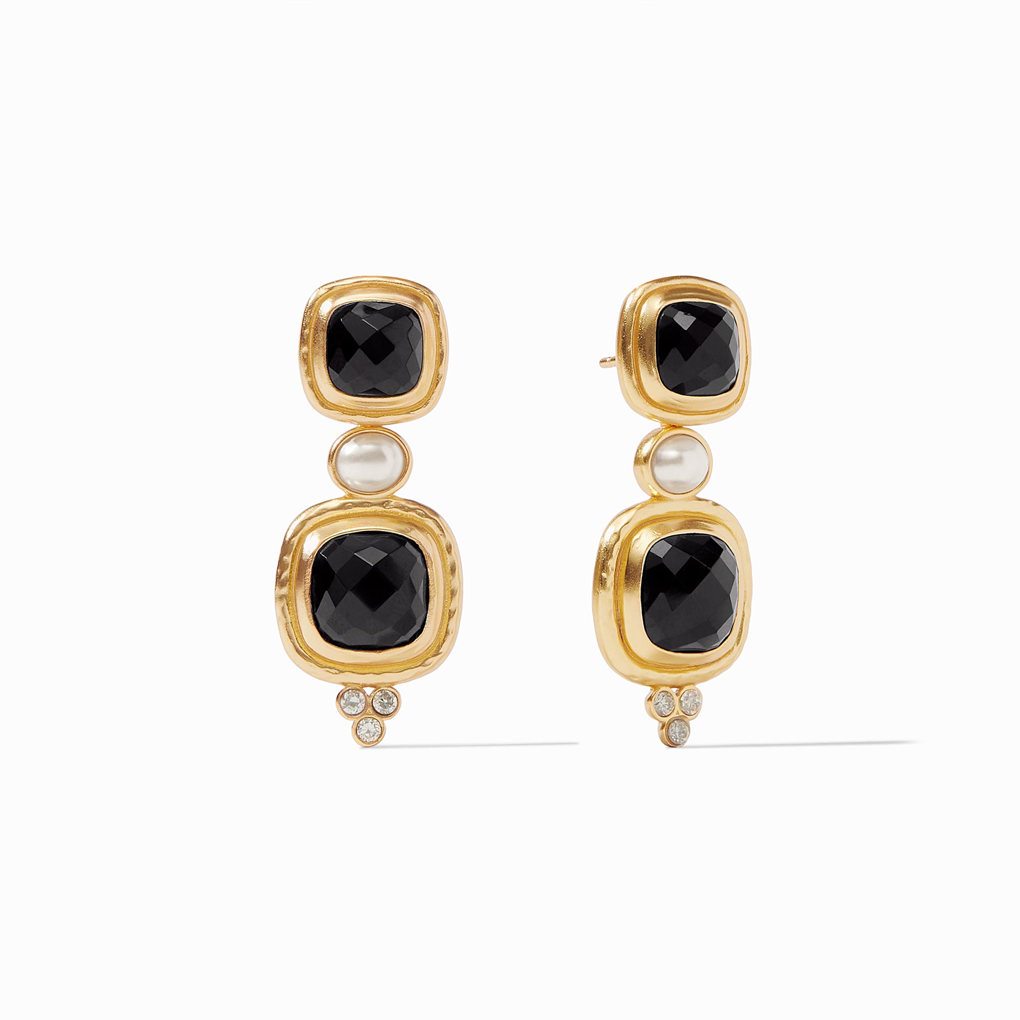 Julie Vos - Tudor Statement Earring, Obsidian Black