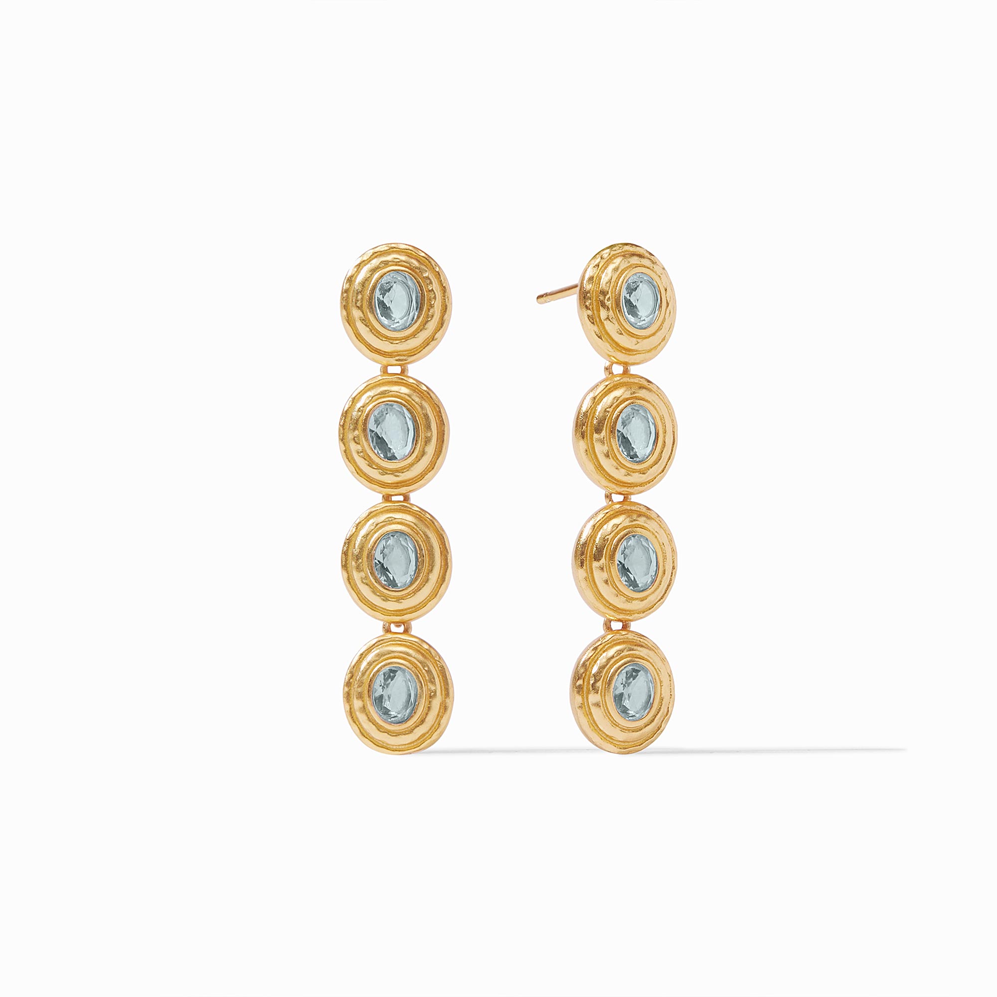 Julie Vos - Tudor Tier Earring, Peacock Blue