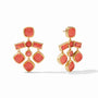 Julie Vos - Antonia Chandelier Earring, Iridescent Coral
