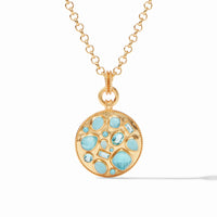 Julie Vos - Antonia Mosaic Pendant, Iridescent Bahamian Blue