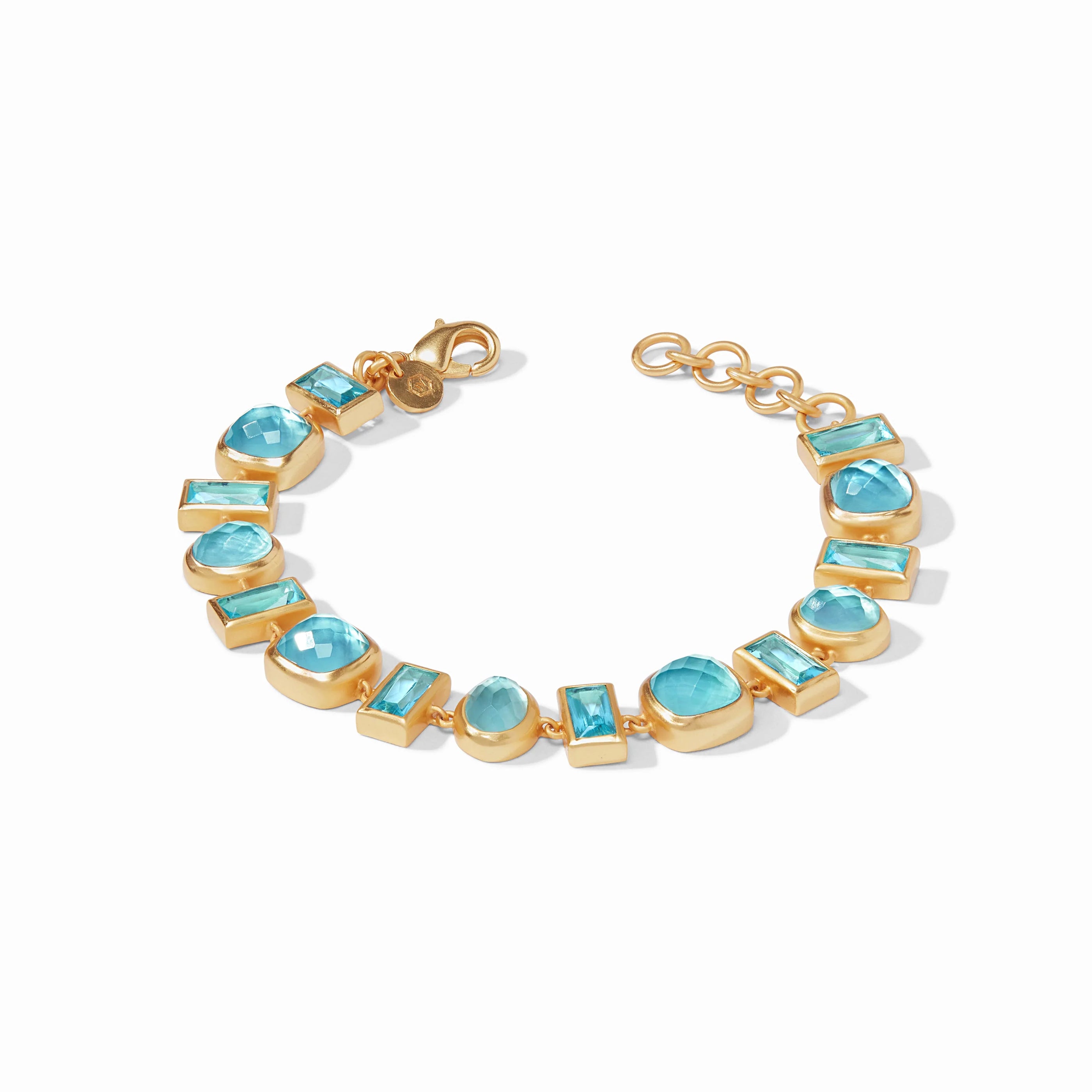 Julie Vos - Antonia Tennis Bracelet, Iridescent Bahamian Blue