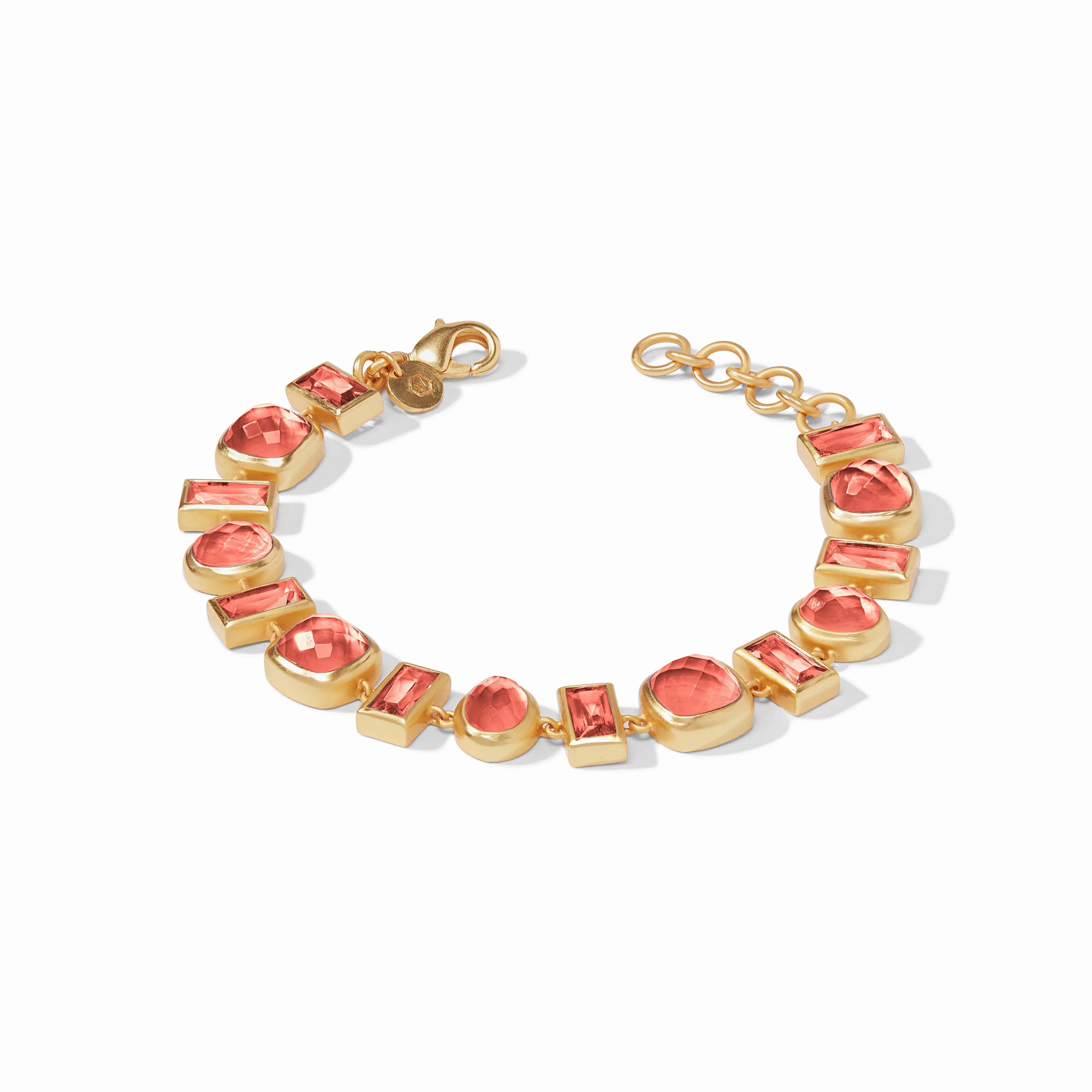 Julie Vos - Antonia Tennis Bracelet, Iridescent Coral