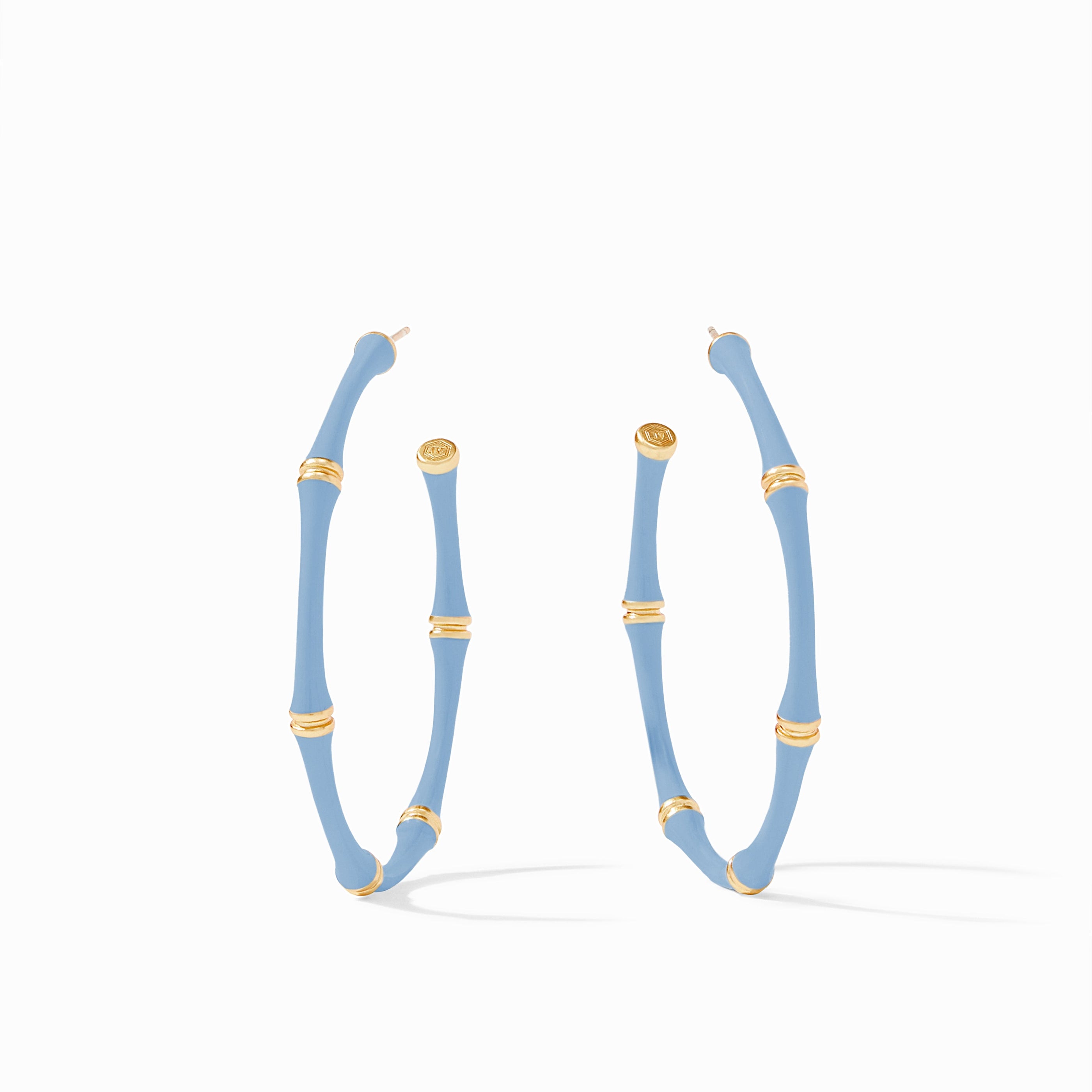 Julie Vos - Bamboo Hoop, Chalcedony Blue Enamel