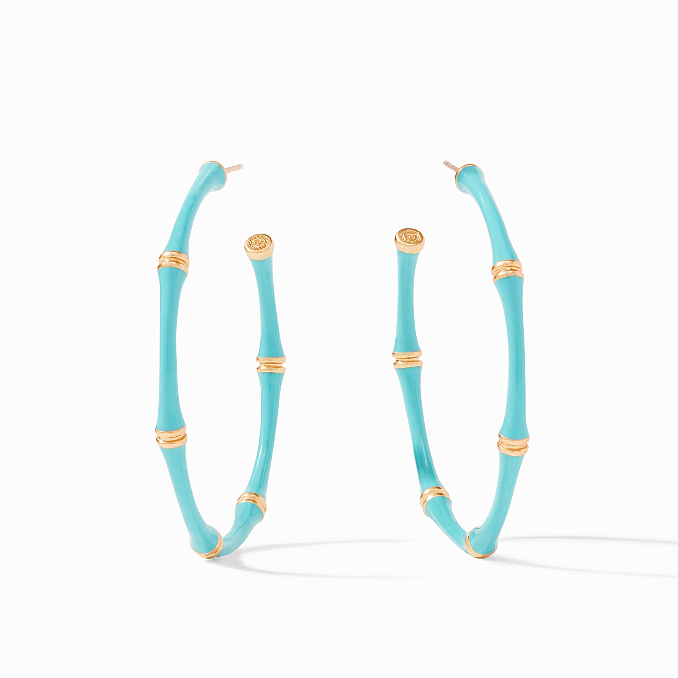 Bahamian Blue Enamel Hoop/Extra Large, bahamian blue