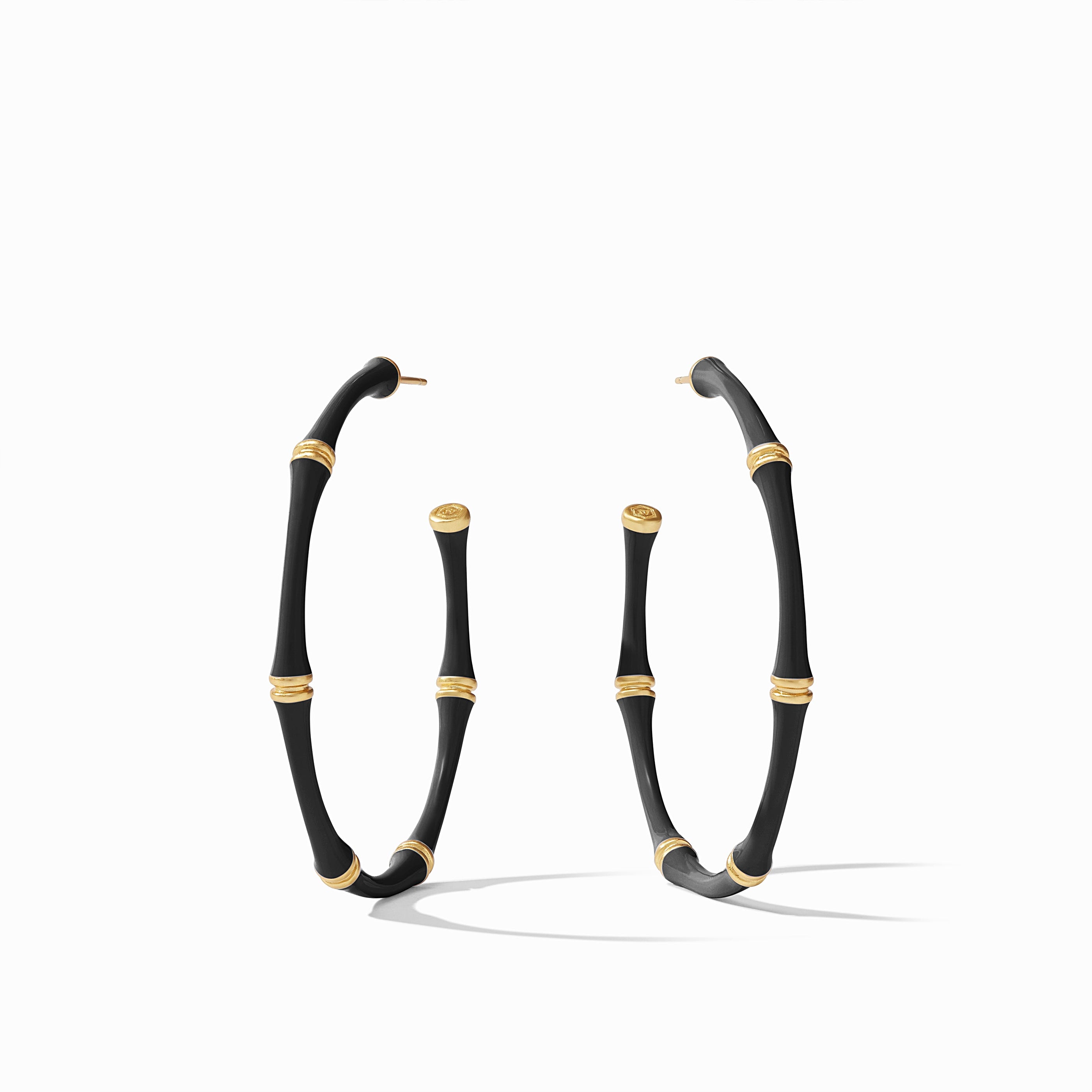 Julie Vos - Bamboo Hoop, Obsidian Black Enamel / Large
