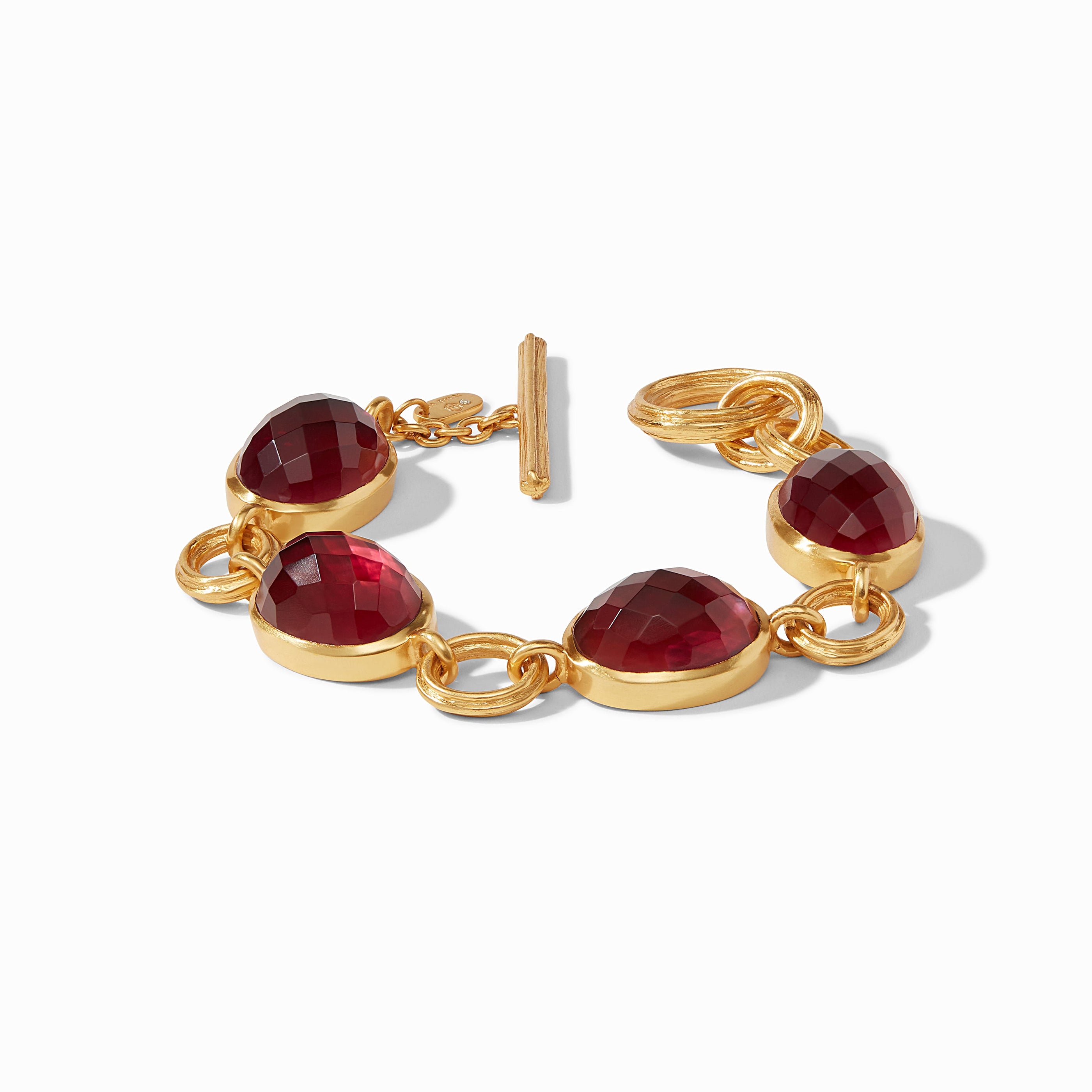 Julie Vos - Barcelona Bracelet, Iridescent Ruby Red