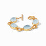 Julie Vos - Barcelona Bracelet, Iridescent Chalcedony Blue