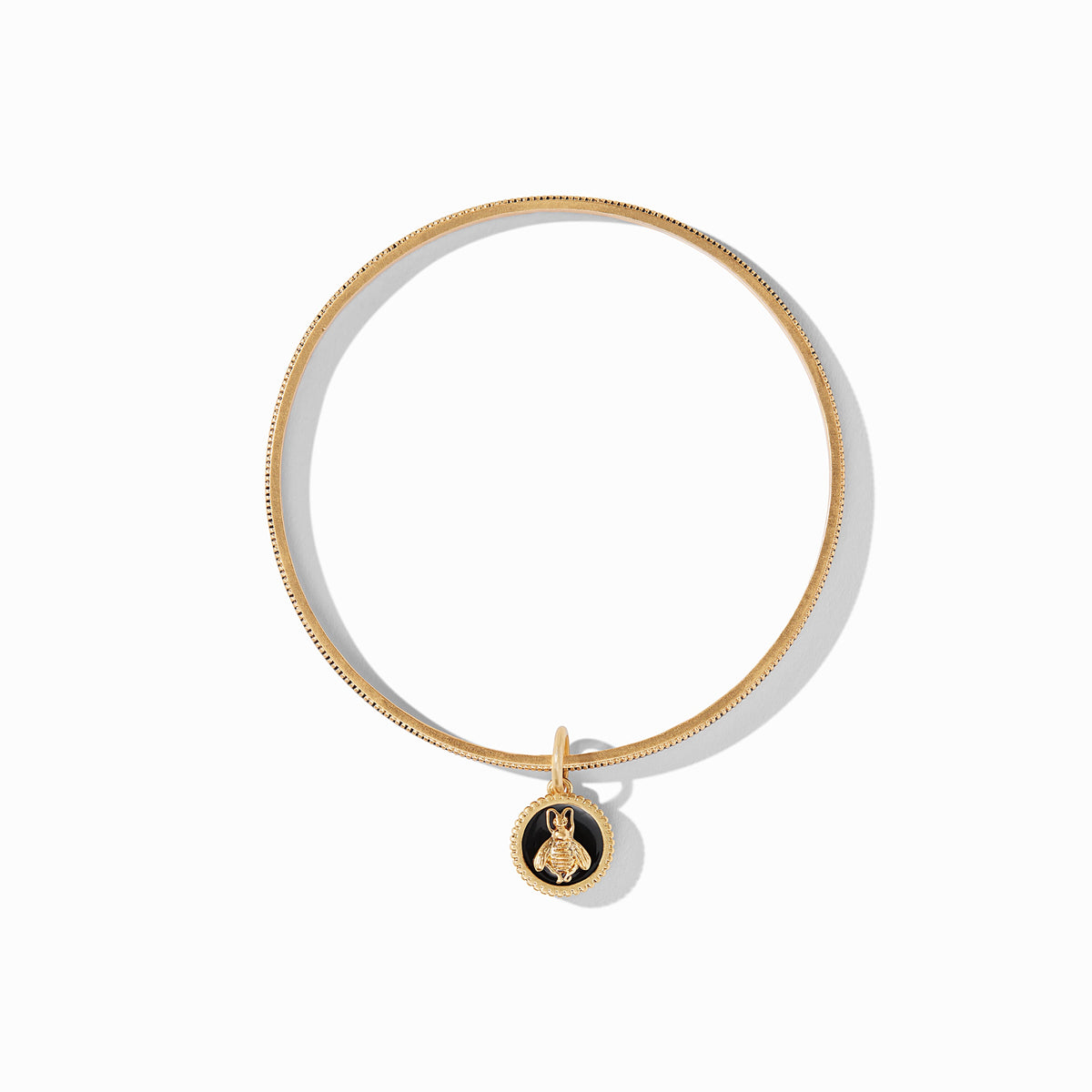 Julie Vos - Bee Cameo Bangle, Obsidian Black Enamel / Large
