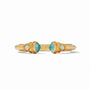 Cassis, a Julie Vos Hinge Cuff bracelet in the Iridescent Bahamian Blue option