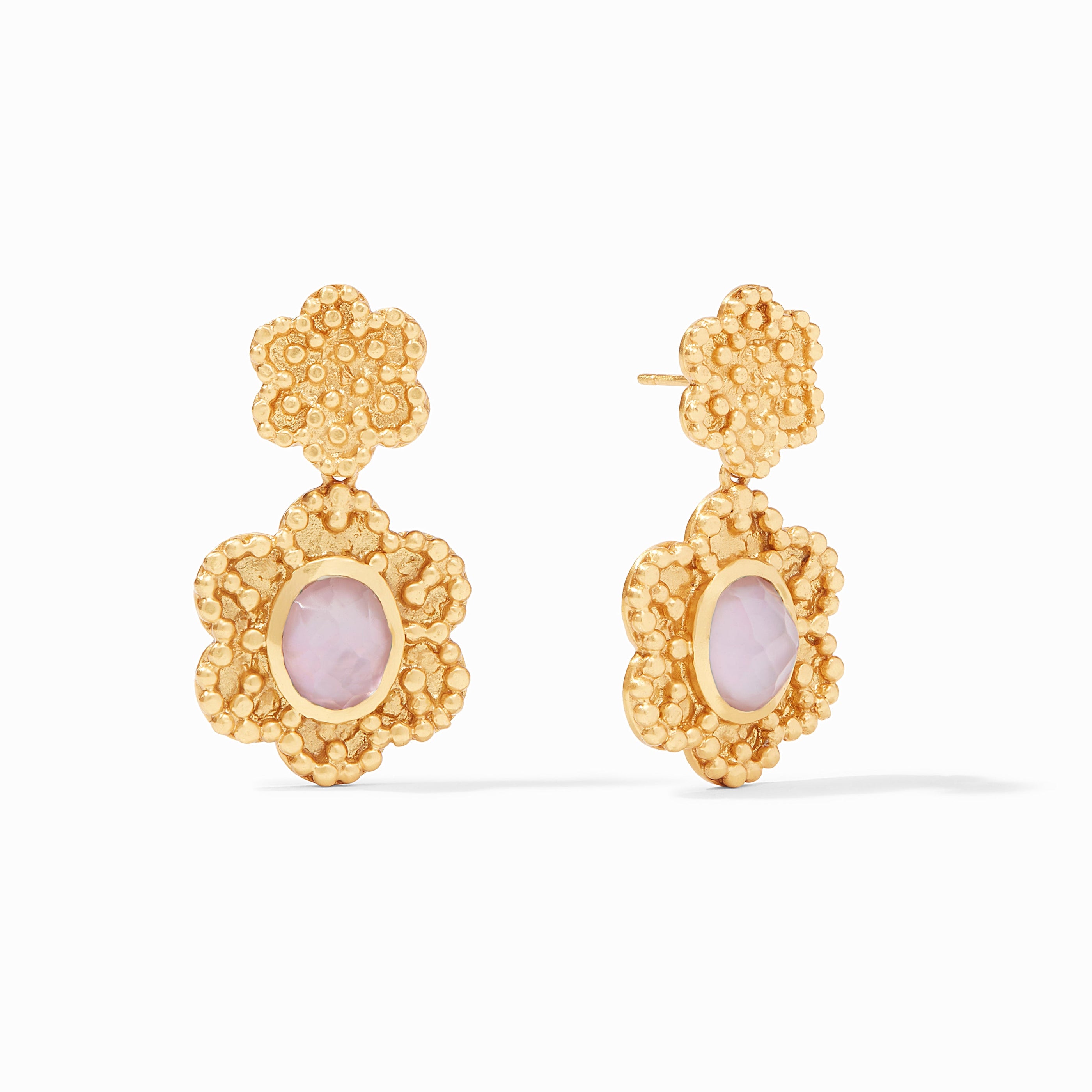 Julie Vos - Colette Fleur Earring, Iridescent Rose, carousel