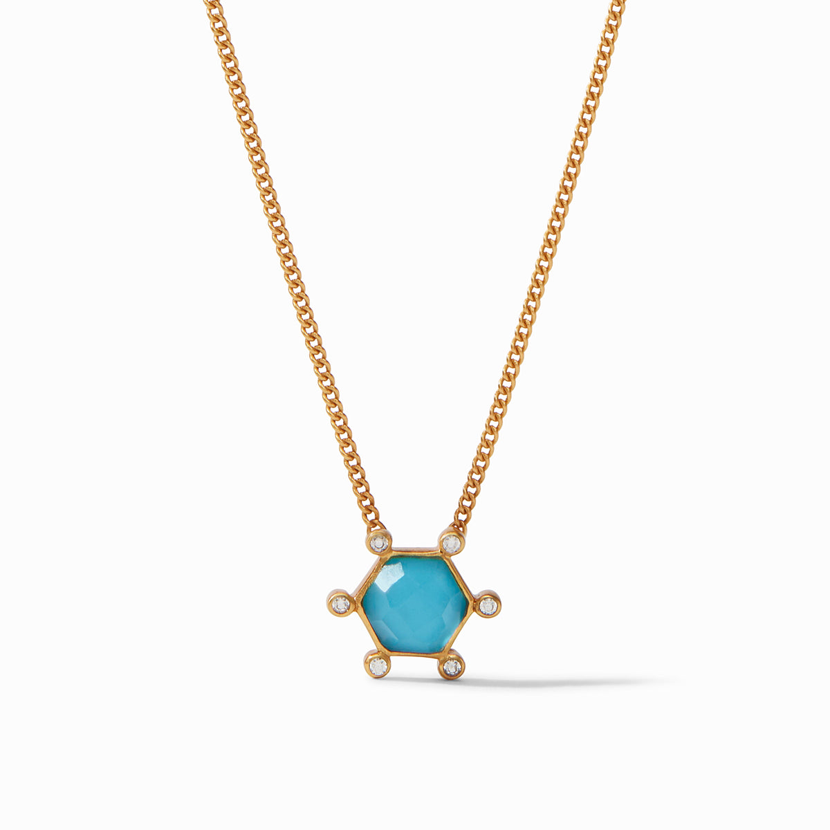 carousel, iridescent pacific blue cosmo necklace
