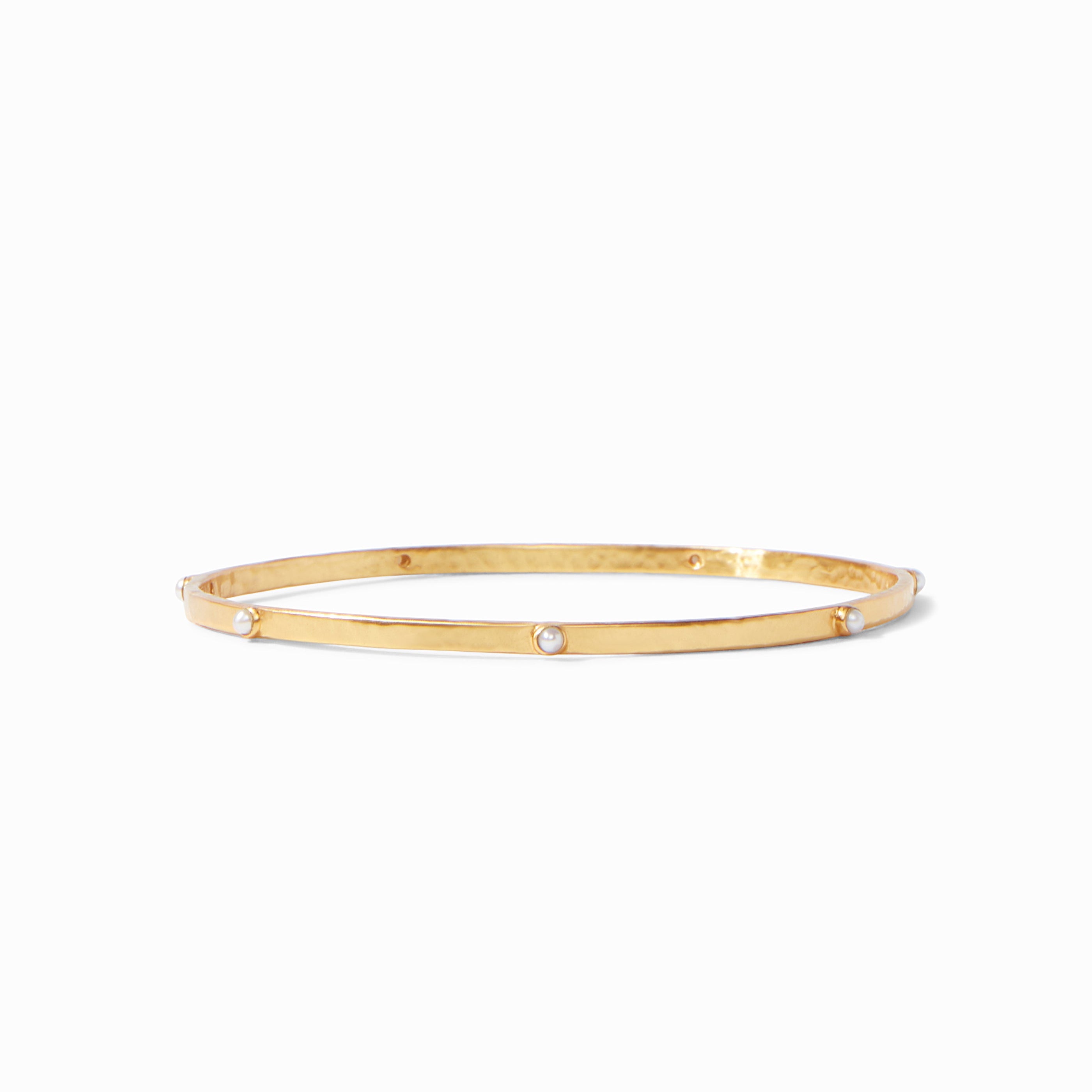 Julie Vos - Crescent Stone Bangle, Pearl / Large