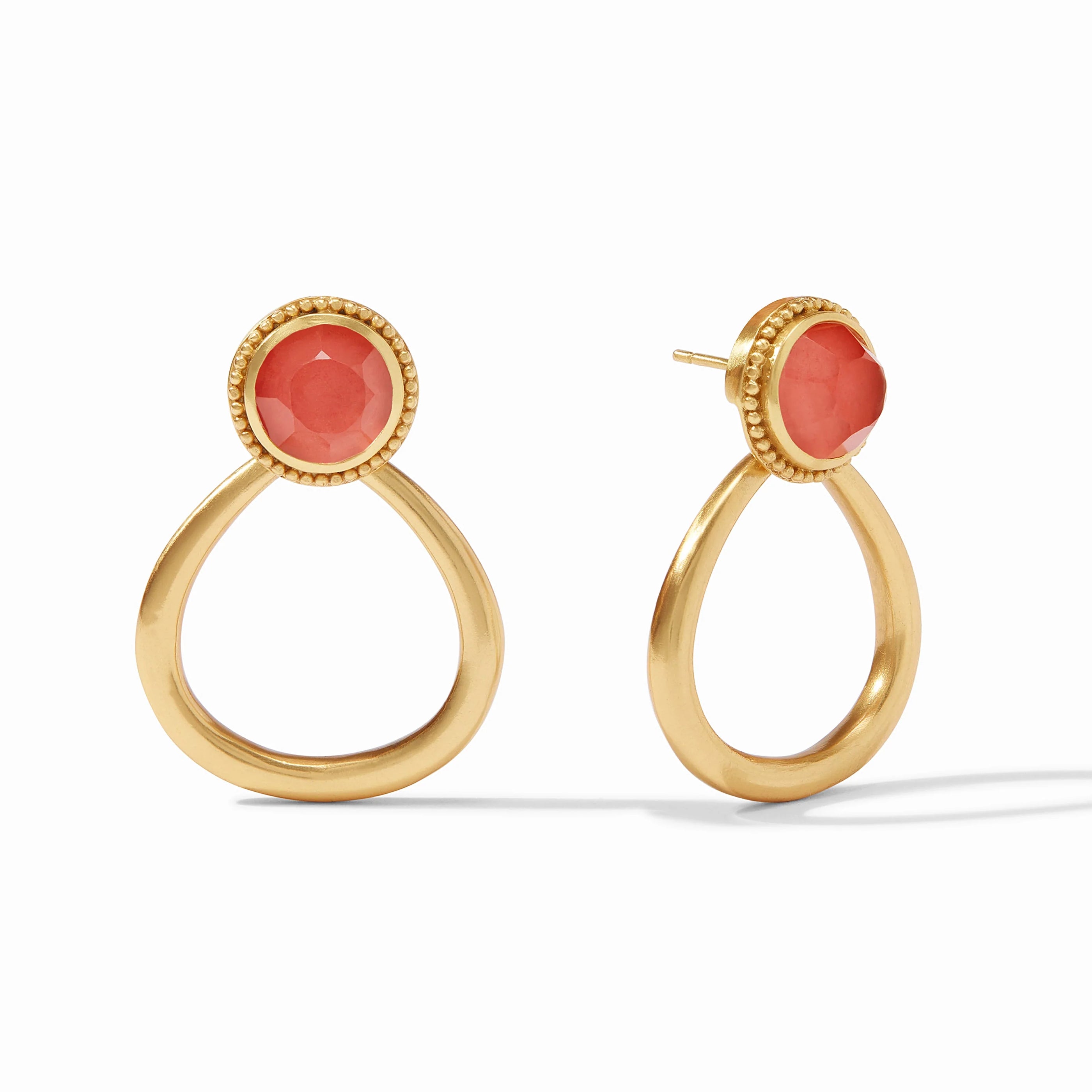 Julie Vos - Flora Statement Earring, Iridescent Coral