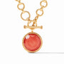 Julie Vos - Flora Statement Necklace, Iridescent Coral